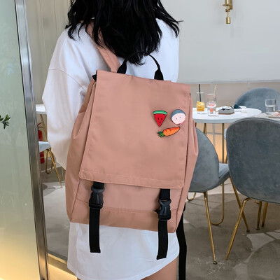 

Ins wind bag high school birthday pair shoulder bag handbag 2019 new Korean fashion trend canvas backpack