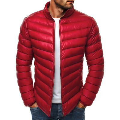 

Mens Winter Thicken Warm Short Coat Standing Collar Cotton Jacket Lightweight