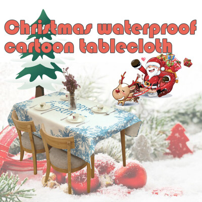 

Tailored New Year Table Cloth Christmas Rectangular Tablecloths House Christmas Decoration