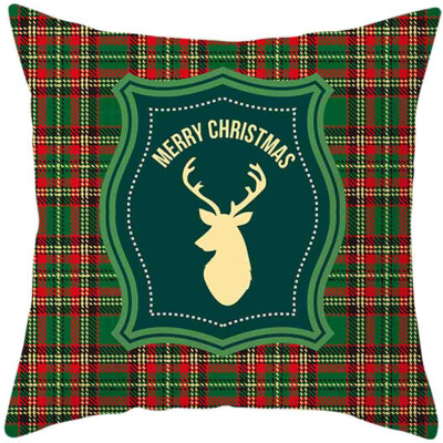 

Tailored 2020Merry Christmas Pillow Cases Cotton Linen Sofa Cushion Cover Home Decor