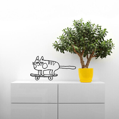 

Gobestart Fashion Home Decor Flat Wall Stickers Personality Art Mural Family Bathroom