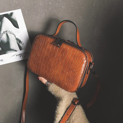 

Tailored Fashion Your Lady Solid Color Crocodile Tote Bag Joker Shoulder Crossbody Bag