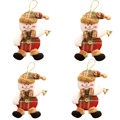 

Gobestart Christmas Ornaments Gift Santa Claus Snowman Reindeer Toy Doll Hang Decorations