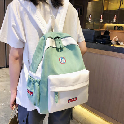 Korean version of schoolbag female Harajuku ulzzang high school students insfeng backpack Sen Department ancient sense shoulder ba