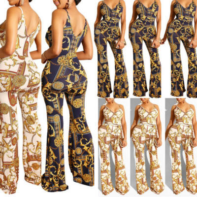 

Sexy Women Playsuit Jumpsuit Romper Bodycon Party Club Long Trousers Bodysuit US