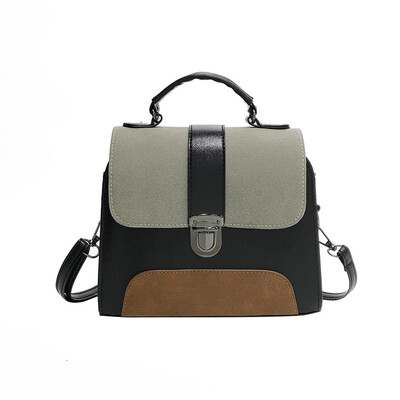 

Tailored Women Girl Fashion Patchwork Leather Buckle Bag Crossbody Shoulder Bag