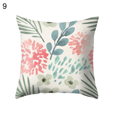 

Spring Flower Leaf Pillow Case Cushion Cover Sofa Bed Car Cafe Office Decoration