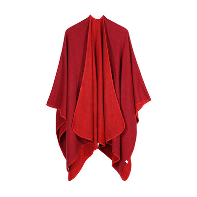 

Toponeto Women Winter Knitted Cashmere Poncho Capes Shawl Cardigans Sweater Coat