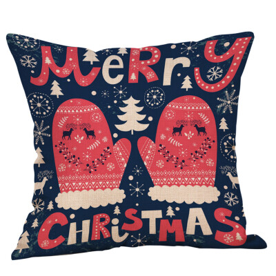 

〖Follure〗Merry Christmas Pillow Cases Cotton Linen Sofa Cushion Cover Home Decor