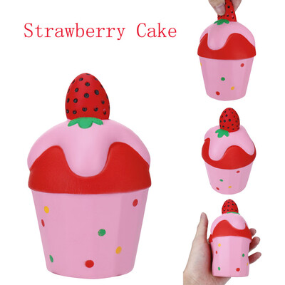 

Siaonvr 1PC Strawberry ice cream cented Charm Slow Rising Squeeze Stress Reliever Toy