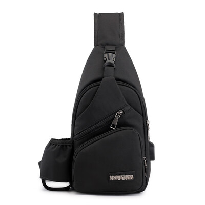 

Multi-function mens outdoor travel large capacity chest bag Fashion water bag USB charging shoulder bag