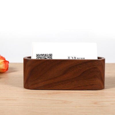 

1Pc Creative Wooden Business Card Holder Case Storage Box Organizer Office Desktop OrnamentsBusiness Card Organizer