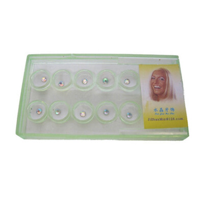 

〖Follure〗10pcsBox 2mm Dental Colorful Crystal Tooth Jewelry Gem Ornaments Decor Blue