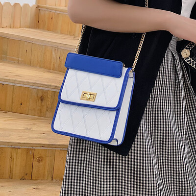 

Womens bag 2019 new popular embroidery line mobile phone bag fashion handbag summer small fresh wild gas Messenger bag