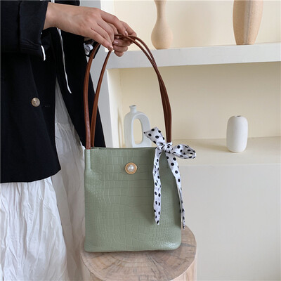 

Bag female new wild simple stone pattern handbags fashion casual tote bag
