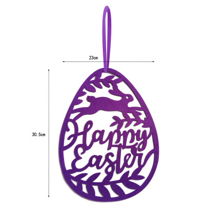 

Non-woven Fabrics Letter Egg Ornaments for Wedding Easter Party Hanging Decoration Easter Wall Door Hanging Decoration