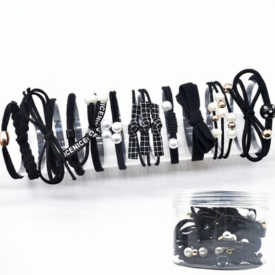 

Fashion Headwear Set Small Fresh Hair Band Hair Accessories Women Hair Ponytail Rubber Band Sweet Head Rope Scrunchie 12PCSSet