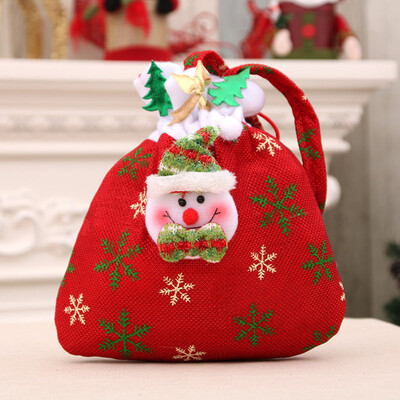 

Toponeto Christmas Candy Bag Santa Claus Snowmen Gift Bag Children Storage Bag