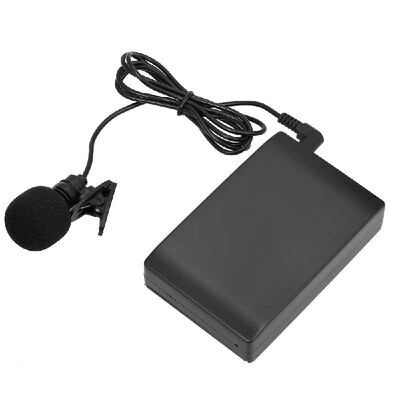 

Mini Wireless Clip-on FM Microphone Lavalier Mic System Voice Amplifier w Transmitter Receiver 65mm Out for Teacher Lecturer Con