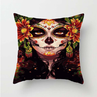 

Halloween Flax Pillowcase Throw Cushion Cover Gift Sofa Home Decoration New