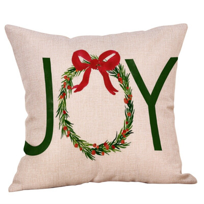 

〖Follure〗Merry Christmas Pillow Cases Cotton Linen Sofa Cushion Cover Home Decor