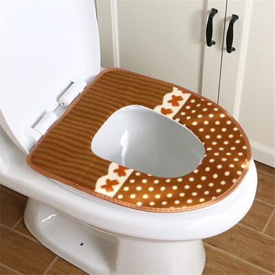 

〖Follure〗Dotted Toilet Pad Thick Waterproof Magic Buckle Warm Toilet Seat Pad