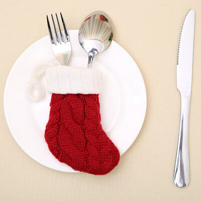 

〖Follure〗Christmas Decorative Tableware Fork Set Christmas Hat Storage Tool