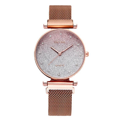 

Starry Sky Female Wrist Watch Quartz Movement Wristwatch Bracelet Mesh Band for Ladies