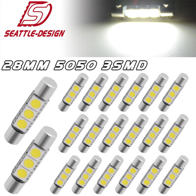 

20x White 27-28MM Fuse Sun visor Vanity Mirror Led Car Auto Light bulbs