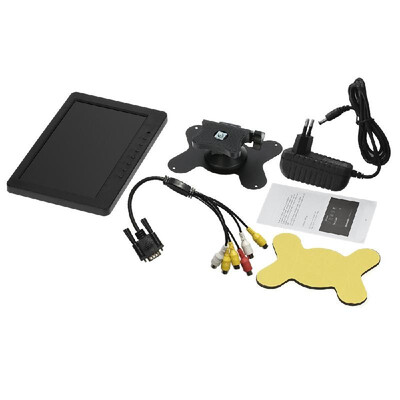 

S702 7 inch TFT LCD 169 Color Monitor Screen 1024 600 BNC VGA Video Audio for PC CCTV Security VCD DVD EU Plug