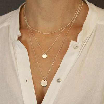 

Newly Necklaces Choker Kolye Bohemia Gold Silver Color Star Moon Necklace Women Boho Pendants Collier Ketting Jewelry