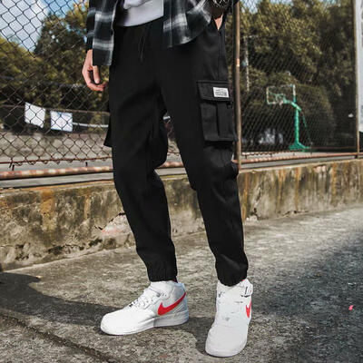 

Mens Tapered Leg Cargo Pants Casual Work Pants With 6 Pockets