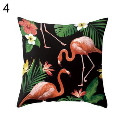 

Flamingo Square Throw Pillow Case Cushion Cover Sofa Bed Car Cafe Office Decor