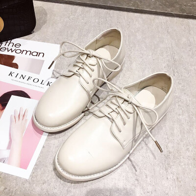 

Retro-British Wind Single Shoe Female Autumn Fashion Hundreds of Japanese Students with Thick Bottom Tie Small Leather Shoe Tide