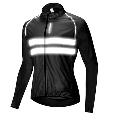 

WOSAWE Men Bicycle Motorcycle Cycling Coat Long Sleeve Jersey Windproof Jacket