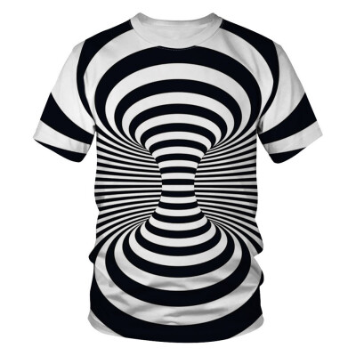 

Toponeto Unisex Mens 3D Printing Creative Round Neck Casual Short Shirts Top Blouse