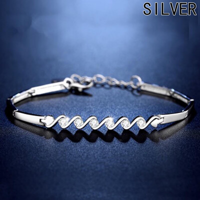

1 Pc New Unique Creative Silver Bracelet Fashion Exquisite Gift For Women Zircon bracelet female
