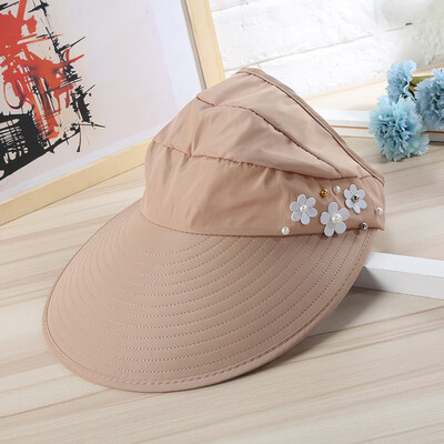 

Hat girl summer leisure set a sun-shielded travel anti-ULTRAviolet Korean version can fold sun hat empty top hat