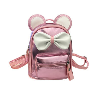 

Cute Girls Laser Ear Travel Backpacks Women Bowknot Parent-child Knapsack