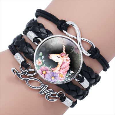 

16 Styles Children Cartoon Unicorn Multilayer Bracelet Birthday Gift