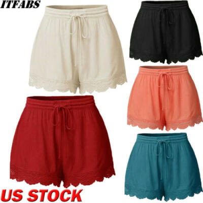 

Plus Size Summer Women Casual Beach Shorts Ladies Sports Shorts Cotton Hot Pants