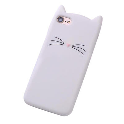 

3D Cute Cartoon Animal Beard Cat ears Phone Case For iPhone X 5 6 7 8 Plus Silicon Soft TPU Fundas Protective Shell Cover