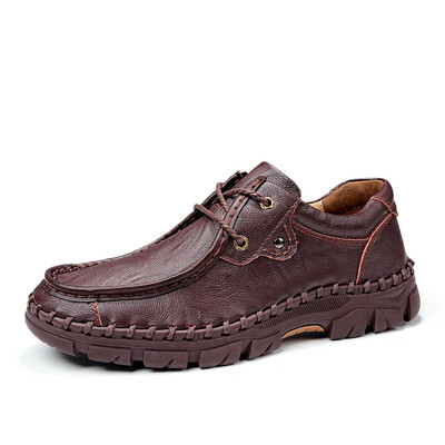 

Mens Shoes Fashion Casual Shoes Genuine Leather Breathable Shoes Lace Up leather Shoes Black Blue White Brown Size 38-46
