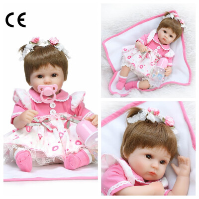 

Ktaxon Collection Reborn Baby Doll Soft Silicone 16" 42cm Realistic Baby Doll Kids Playhouse Doll Collectible Toy