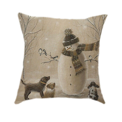 

Tailored Christmas Pillow Case Santa Cotton Linen Sofa Car Throw Cushion Cover Home Decor
