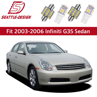 

11X White LED Bulbs Interior Lights Package Kit For 2003-2006 Infiniti G35 Sedan