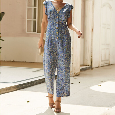 

Women Ladies Clubwear Summer Playsuit Jumpsuit Romper Long Pants Party Trousers