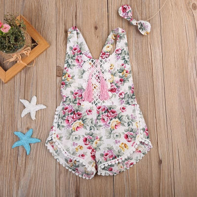 

Newborn Baby Girls Floral Romper Bodysuit Jumpsuit Outfits Sunsuit Clothes