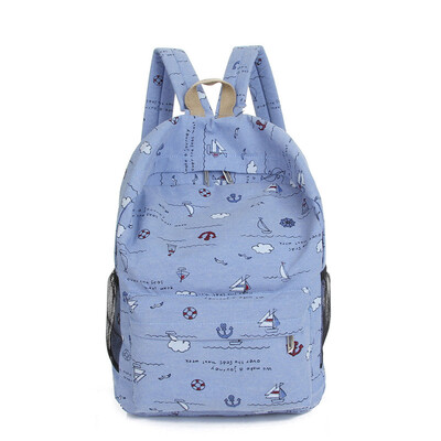 

Tailored Fashion Cartoon Printing Women Canvas Backpack Schoolbag Hot