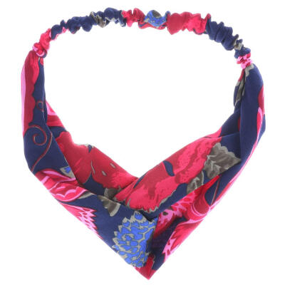 

Fashion Women Hairband Flower Pattern Hair Bands Casual Cross Hairdress